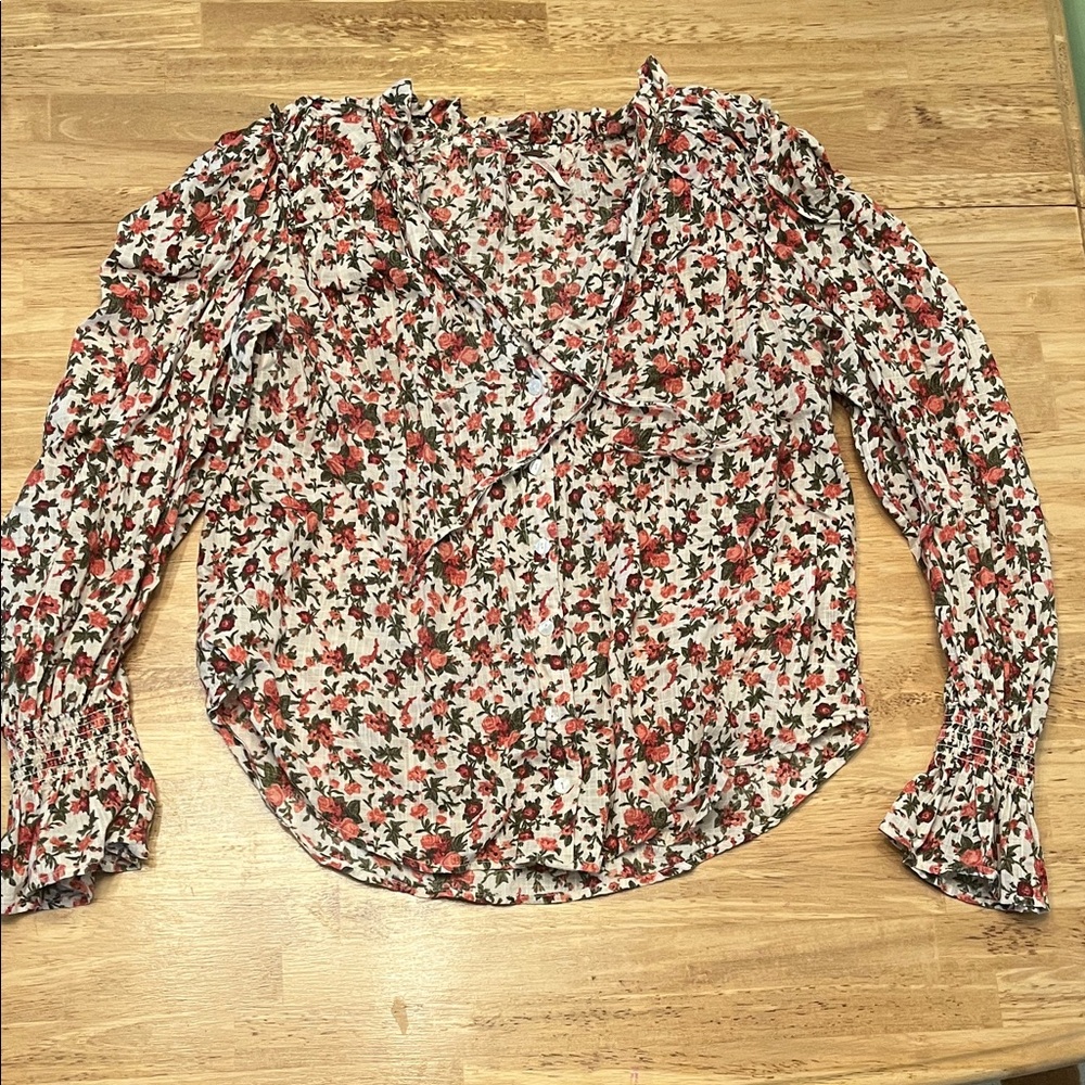 Free People Floral Boho Blouse
